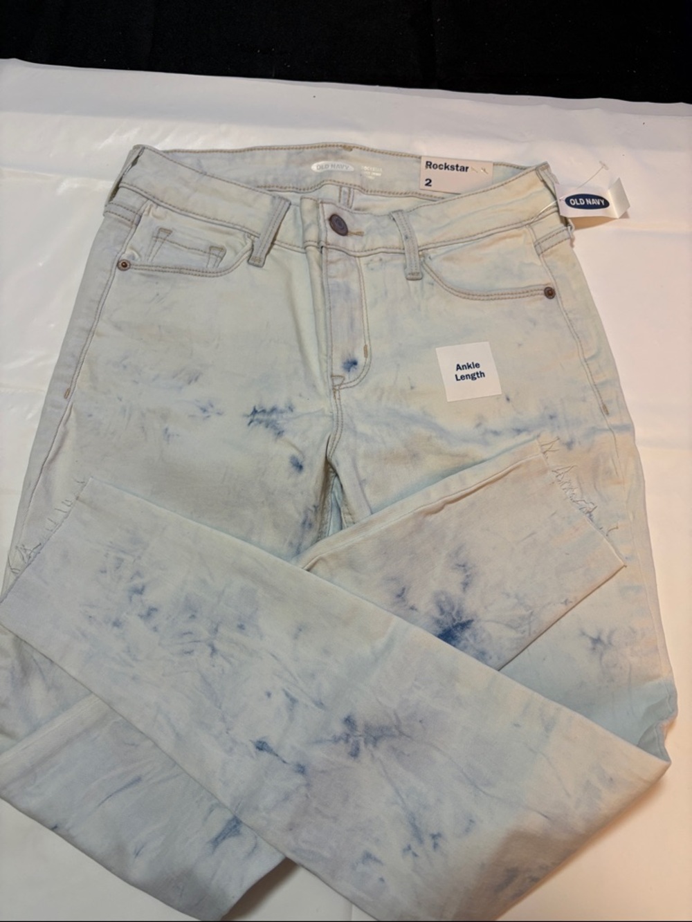 Old Navy Tie-Dye Light Blue Ankle Jeans